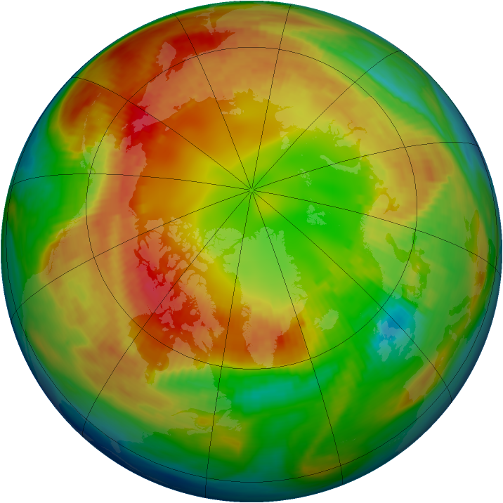 Arctic ozone map for 17 February 1988